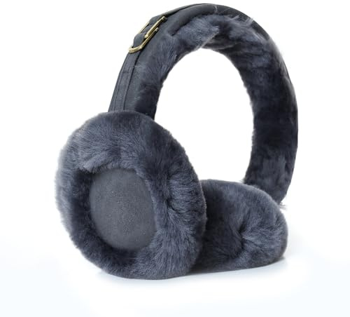 MGGMOKAY Unisex Winter Ohrenschützer Warm Schafsfell Ohrenschützer Outdoor für Männer Fraue faltbare Ohrenschützers