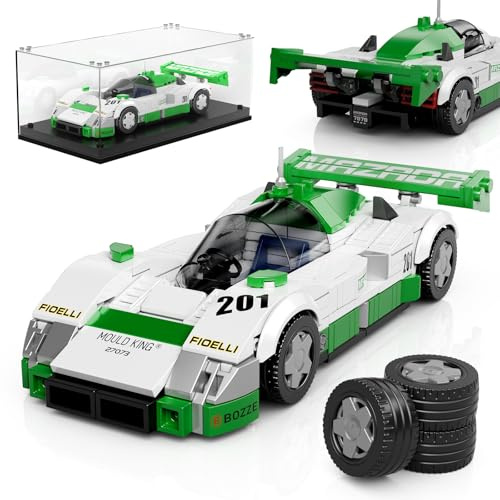 Mould King 27073 Technik Speed Champion Klemmbausteine Rennwagen 787B Drift Auto Bausteine Supersportwagen Set Mit Acryl Vitrine Modellautos Zum Sammeln (325 Teile)