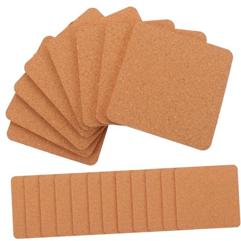 Cabilock 20 Posavasos Cuadrados De Madera Antideslizantes Aislantes Ecológicos para Mesa Mantel De Madera