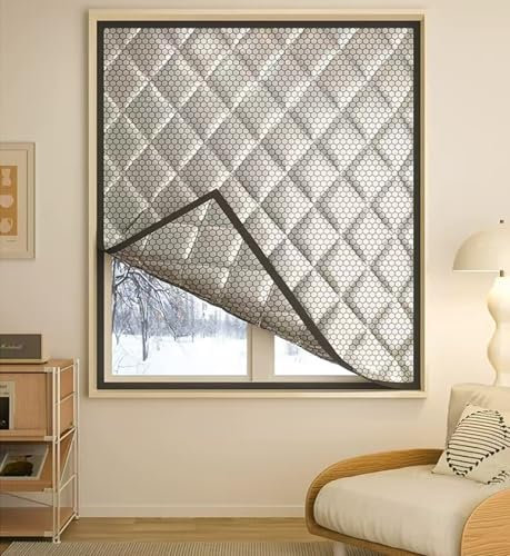 55 x 140 cm (B x H) Isolierfolien-Fenster-Set, um Kälte draußen zu halten, Schrumpffolien-Isolator-Set