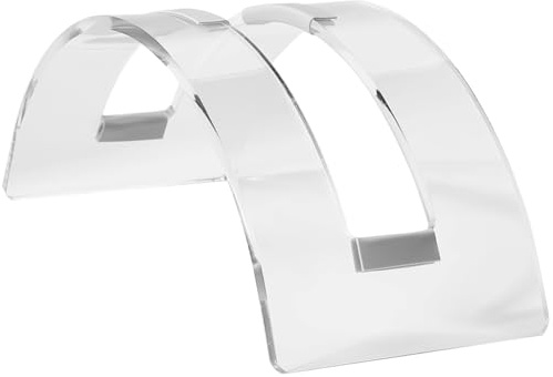 CRASPIRE 2Pcs Acrylic Vertical Laptop Stand Invisible Desktop Notebook Dock Vertical Laptop Holder Space-Saving Organizer ARC Shaped Stands Acrylic Desk Accessories for Desk