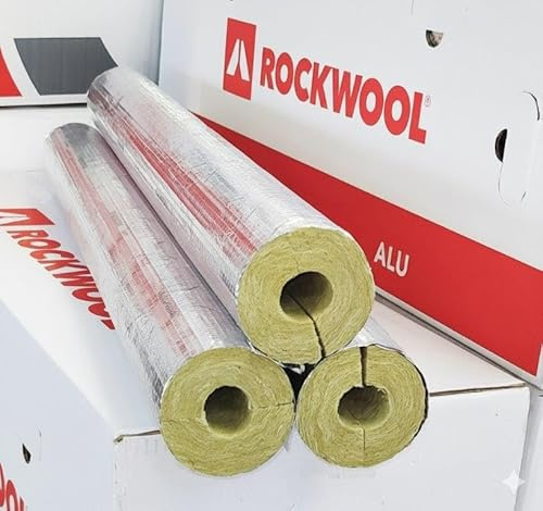 Original Rohrisolierung Rockwool alukaschiert Rohrschale Steinwolle 42x40 - 9m / 1 Karton