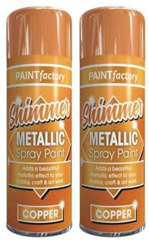 MIXEL Metallic Copper Spray Paint, Quick-Drying Formula, DIY Enthusiasts, Perfect For Enhancing Furniture, Home Décor, Metal, Wood, Plastic, Indoor And Outdoor Use, 200ml, (2 Pcs)