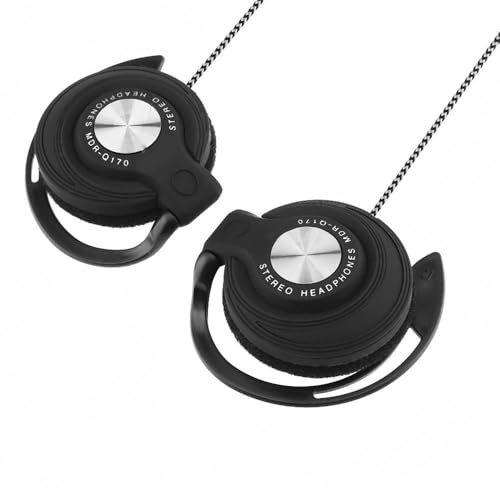 3.5mm Wired Gaming Headset On-Ear Sports Headphones Ear-hook Music Earphones for Smartphones Tablet Laptop Desktop PC