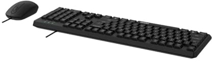 Rapoo NX1500 Tastatur Maus Set Kabelgebunden - Bequeme PC-Tastatur mit Kabel und 1000 DPI PC-Maus Beidhändig, Anschluß USB-A, QWERTZ Layout Deutsch, schwarz