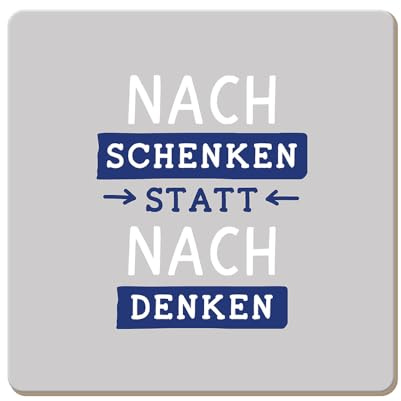 Grafik Werkstatt lustiger Untersetzer aus Kork | Nachschenken statt nachdenken