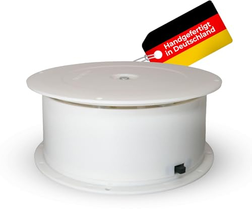 MTE Bewegungstechnik Batteriedrehbühne B040 – Drehteller elektrisch Ø150mm für Schaufenster und Präsentationen – Drehscheibe batteriebetrieben – ruhiger Lauf, kompakt und vielseitig einsetzbar