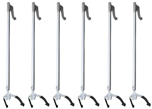 Apex 6x Pinze Raccogli Rifiuti e Oggetti, Leggere e Resistenti con Morsetto in Gomma e Maniglia Ergonomica
