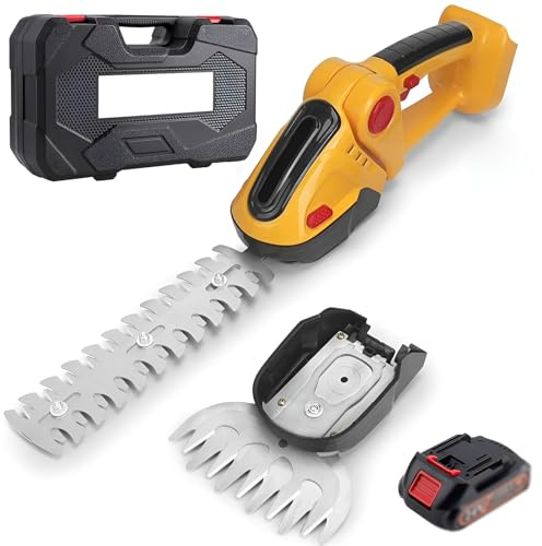 Cordless Hedge Trimmer Grass Shear, Electric Shrub Trimmer Grass Shears Handheld Grass Cutter, for Garden, Lawn