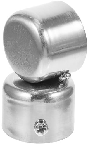 Homoyoyo Remates para Barras De Cortina Ventana 2 Piezas Acero Inoxidable Electropulido Tapones Decorativos Compactos Accesorios Hogar y Hotel
