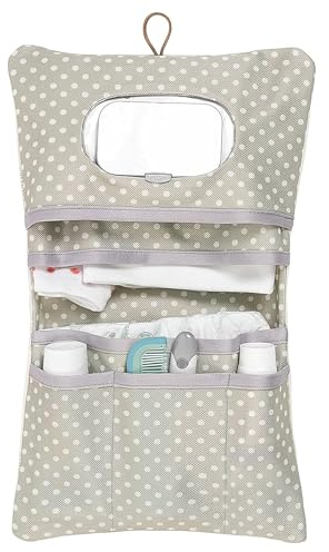 lomdung Windeltasche, Windeltasche für Unterwegs, Tragbarer Wickeltasche Organizer, Multifunktionaler Stauraum, für Dient zur Aufbewahrung von Windeln, Feuchttüchern, Kosmetika (Milchig)