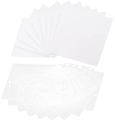 Mandala-Schablonen 9-teiliges Set |PET-Malvorlagen für DIY-Kunsthandwerk/Kartenherstellung/Wandkunst |Wiederverwendbare Zeichenwerkzeuge mit 10 leeren Vorlagen |Sicheres Design