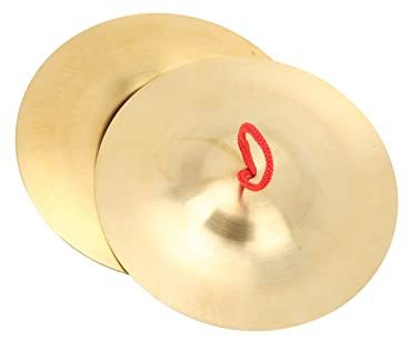 RiToEasysports Platillo Musical de Latón con Sonido de Colisión Brillante, Material Didáctico, 14,7 Cm, par para Actuaciones de Banda