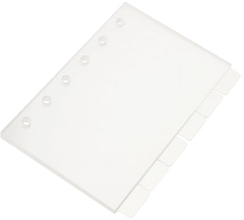 BESTonZON Fundas para Carpeta de Hojas Sueltas A7 6 Piezas Transparentes de Acrílico Desmontables Cubiertas para Agenda Rellenable Cuaderno DIY para Oficina Hogar y Estudio
