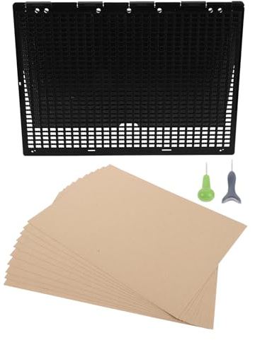 DIYEAH Lavagna Braille in Plastica con 27 Righe e 30 Spazi, Kit Portatile con Stilo Ergonomico per Apprendimento Braille, per Studenti Non Vedenti in Aula