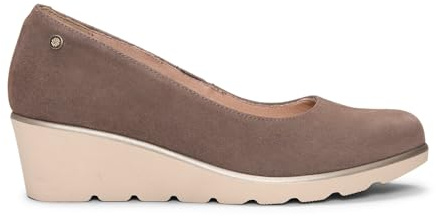 miMaO. Ballerines pour Femme à Talon compensé en Cuir. Fabrication Artisanale