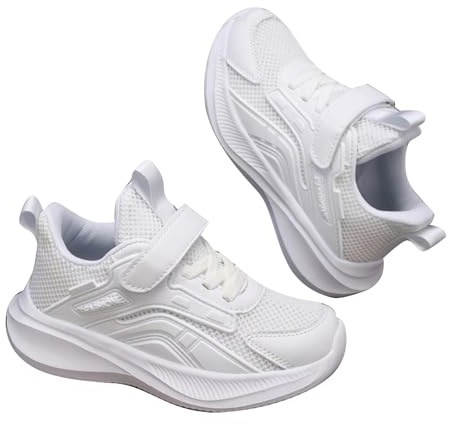 Scarpe da Ginnastica Leggere da Bambino in Mesh Traspirante, per Allenamento Indoor e Outdoor, Tennis, Corsa e Gioco attivo1/A