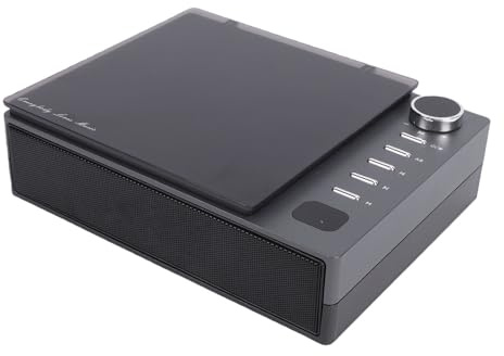 Sxhlseller Lettore CD Portatile HarmonyTune |Bluetooth 5.1 e Radio FM, Batteria da 2600 MAh con 4 Ore di Riproduzione, Telecomando e Audio Hi Fi per Uso Domestico e in Ufficio (BLACK)
