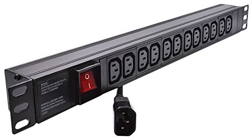 Eagle 12-Way IEC (C13) Horizontal Socket 19 PDU to C14 Plug