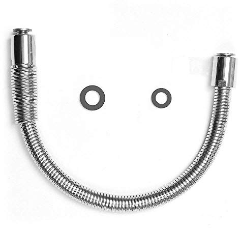 POUGEO Gastro Schlauch Küchenarmatur Ersatzschlauch für Gastrobrause/Geschirrbrause/Schlauch Gastro - Inner Schlauch of PEX - 1/2 Standard-AG Adapter - Edelstahl Länge 45cm, 18 Zoll