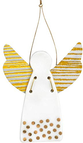 Räder Hängender Schmuck Schutzengel-Figur Gold 6,5x6,5cm Weihnachtsschmuck