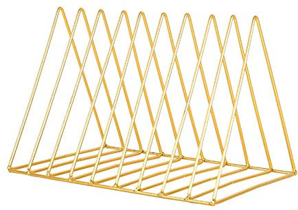 Fdit Zeitschriftenhalter Golden Triangle Zeitungsständer Moderner Zeitungshalter mit 9 Steckplätzen für Bücher Magazin CDs Organisation