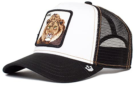 Goorin Bros. Unisex-Erwachsene The Farm Original Adjustable Snapback Trucker Hat Baseballkappe, Schwarzer König Löwe, Einheitsgröße