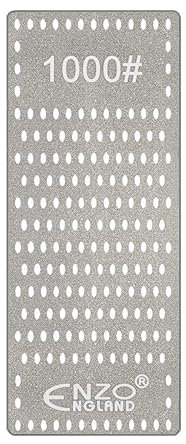 ENZO ENGLAND Diamond Plate Edge Sharpening Stone Professional Bench Stone for Sharpening Knives & Chisels Saw Blades Dull Blunt or Tired Edges 1000 Grit