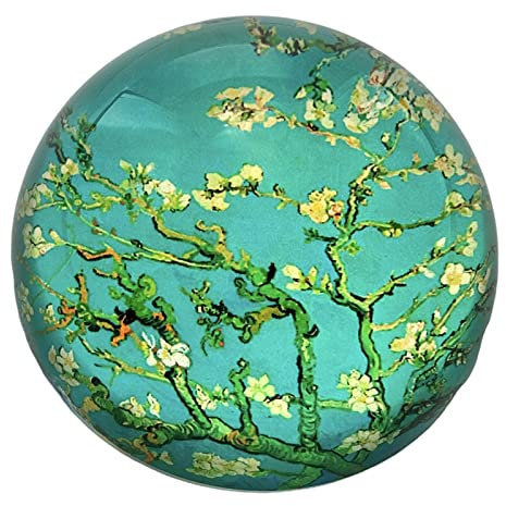 Value Arts Van Gogh Almond Blossoms Glass Dome Paperweight 3 Diameter