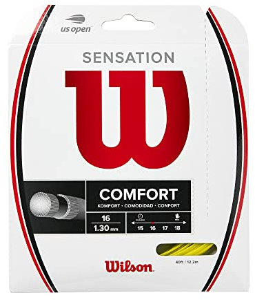 WILSON Sensation 16 tennissträng – set, gul