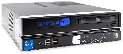 SIMPLETEK - PC Sobremesa SFF Compacto i7 8GB 240GB Windows 11 Pro con Puerto Serial RS232 y Paralelo
