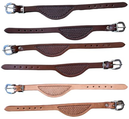 Generisch Hobble Straps - US Leder – Punziert - (Hellbraun)