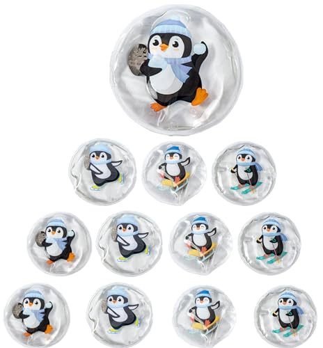 12er Set Taschenwärmer Pinguin,Weihnachten Hand Wärmer,Handwärmer Wiederverwendbar Hand Wärmepads Pinguin Handwärmer Knick Taschenwärmer für Draußen, Wandern, Skifahren, Spazierengehen