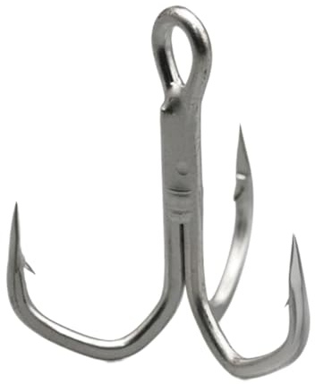 YIGZYCN Lot de 10 hameçons triples tressés pour la pêche en mer - Très résistants - Pour pêche en eau salée