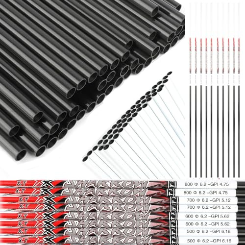 Bogenschießen 32Inch Pure Carbon Pfeile Schaft Spine 300-800 Jagd/Ziel Praxis Pfeile Shaft Tube ID 6.2mm für DIY