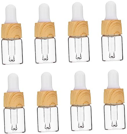 Healeved 8 Pièces Flacons Compte-gouttes Vides Pour Huiles Essentielles Lot Pour Distribution Et Échantillons