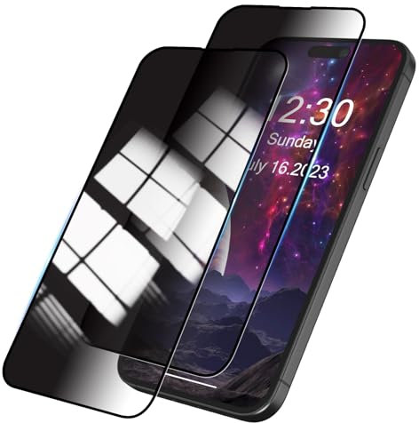 MINUUISCT Paquete de 2 protectores de pantalla de privacidad para Xiaomi Redmi A1/9A/A1+/A2/A2+/9C/9i/9 Prime, cobertura de vidrio templado, protector de pantalla