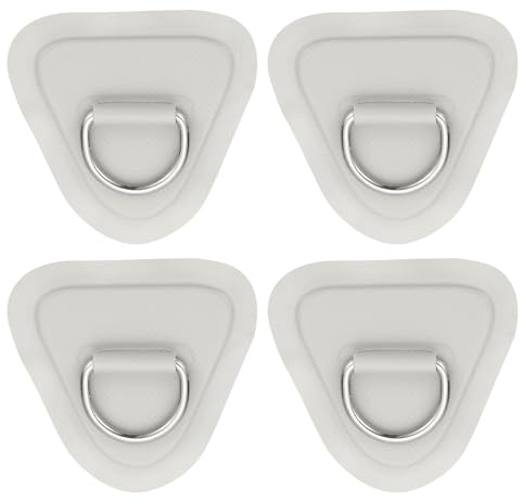 PATIKIL cm Paddle Board D Ringe STK Edelstahl PVC Patch Pad Weiß | D Ring Kein Kleber Enthalten Schlauchboot Zubehör für Kajak Surfbrett
