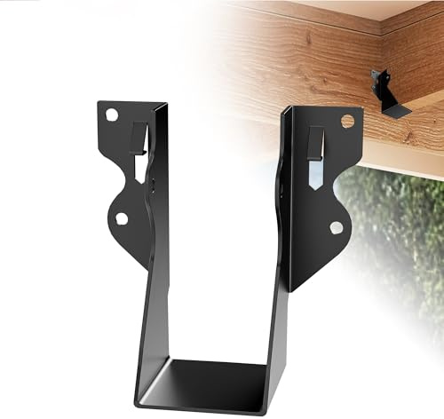 20 pcs 2x4 Joist Hangers Black Face Mount Joist Hangers , 2x4 Brackets Fits Truss Connectors,Rafter Hanger for Floor Deck and Ceiling Joists Q235B Steel Black Powder Coated