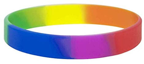 Rdxanc Unisex-Sportarmband mit Regenbogen-Buchstaben, 6 Farben, für Schwule und Lesben, Silikon-Armband