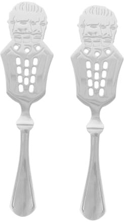 MAGICLULU 2pcs Stainless Absinthe Spoon Holder Precision Filtering Wormwood Spoon Multi-Function Absinthe Filter Household Wormwood