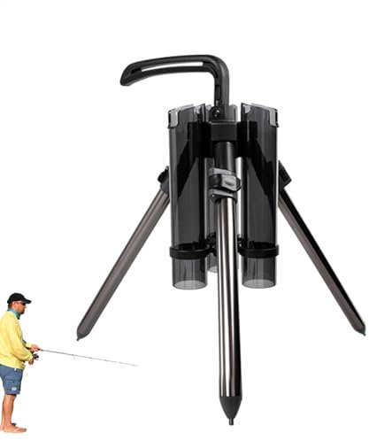 Angelrutenhalter für den Boden, Tripod Tripod Tripod Aluminiumlegierung | Soupchancet Bottish, Angelrutenhalter, tragbarer Rutenhalter, Faltbarer Rutenhalter für 3 Angelruten, Garage, Yachten