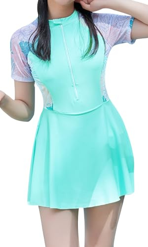 Happy Cherry Maillots de Bain pour Filles Protection Solaire Rashguard Robe de Bain pour Enfants Séchage Rapide L