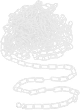 BESTOYARD 10m Plastic Chain Links for Safety Barrier Crowd Control Plastic Chain Barrier for Events Construction Site Parking Cones