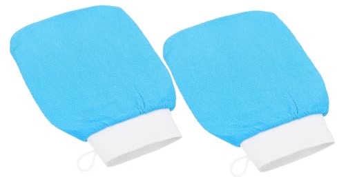 PENIKOKO 2 Stück Peelinghandschuhe Grob Zur Hautreinigung Scheuerhandschuhe Für Mädchen Hautfreundlich Mit Elasthan Für Dusche Bad Körperpflege