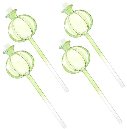 DOITOOL 4 pièces Globes Arrosage Plantes Verre Transparent Distributeur Eau Automatique Cactus Auto-arrosage Pratique pour Bonsaï et Plantes Pot
