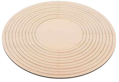 LOLIPPYY Holzschiene für Ton, Konzentrisch, 11 Stück, Beige | Präzises Schneiden, Stabile Führung, Rund und Geometrisch Geformt