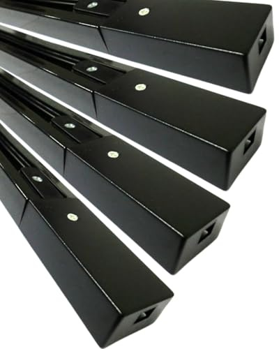 A2ZWORLD 4 Metri Binario Monofase Completa, Colore Nero, Per Faro Led A Binario Monofase, Testa di Alimentazione Inclusa, 4 Pezzi da 1 Metro