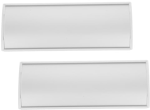 POPETPOP 2 Targhe per Porta in Lega di Alluminio Argento 21X8 CM Cartello per Porta D’Ingresso Targhetta Rimovibile Targa in Alluminio per Ufficio Installazione senza Attrezzi per Uffici e