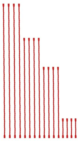 PATIKIL 16Pcs Silicone Cable Ties 3/12/18/24-inch, Steel-Core Reusable Bendable Twist Ties for Cords Wrapping Cable Zip Bundling Organizing Holding, Red
